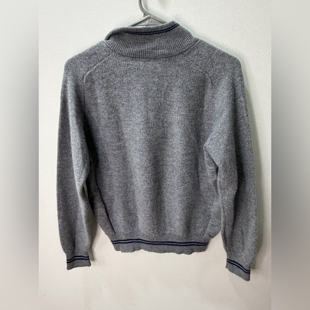 MEN'S B. DRADDY ALPACA 1/4 ZIP SWEATER, SIZE: M, COLOR: GREY - Picture 3 of 9
